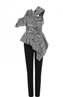 Приталенный комбинезон с драпированным лифом self-portrait