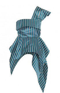 Топ асимметричного кроя в полоску self-portrait