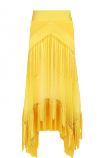 Юбка-миди асимметричного кроя с бахромой Diane Von Furstenberg