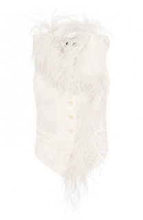 Приталенный жилет из смеси вискозы и льна с хлопком Ann Demeulemeester