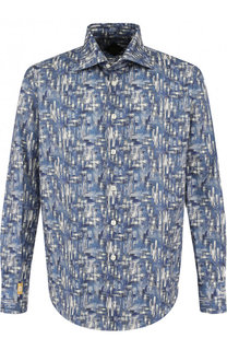 Хлопковая сорочка с воротником кент Billionaire