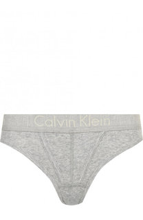 Хлопковые трусы-стринги с логотипом бренда Calvin Klein Underwear