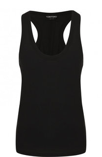Однотонный хлопковый топ без рукавов Tom Ford