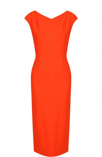 Однотонное платье-миди из вискозы Diane Von Furstenberg