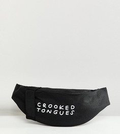 Черная сумка-кошелек на пояс с логотипом Crooked Tongues - Черный