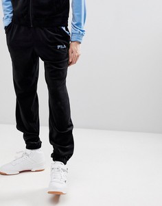 Черные велюровые джоггеры узкого кроя Fila Black Line - Черный