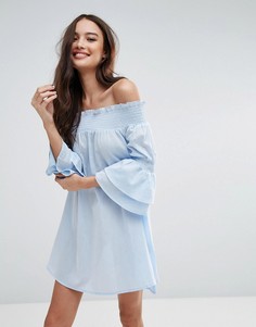 Платье со спущенными плечами Influence - Синий