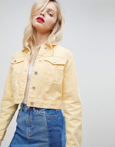 Укороченная джинсовая куртка New Look - Желтый