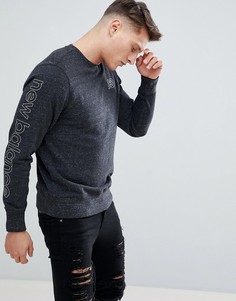 Серый меланжевый свитшот New Balance MT81568_HG - Серый