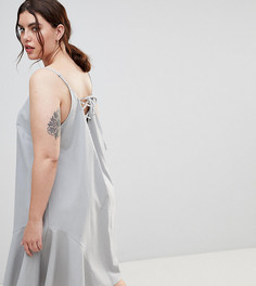 Сарафан миди со шнуровкой на спине ASOS DESIGN Curve - Синий