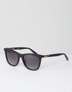 Черные квадратные солнцезащитные очки LOVE Moschino - Серый