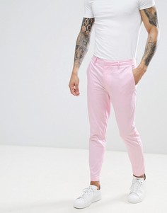 Розовые укороченные брюки зауженного кроя River Island - Розовый