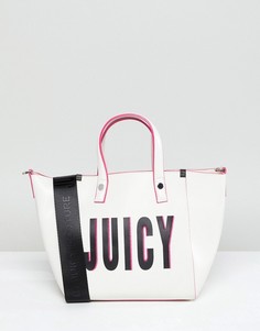 Миниатюрная сумка-тоут с логотипом Juicy Couture - Белый