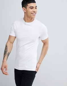 Белая облегающая футболка River Island - Белый