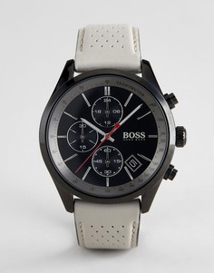 Часы с хронографом и кожаным ремешком BOSS By Hugo Boss 1513562 Grand Prix - Коричневый