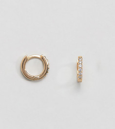 Серебристые серьги-кольца с позолотой 18 карат Shashi - Золотой