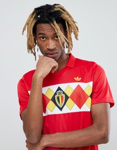 Красный футбольный топ adidas Originals Retro Belgium CE2337 - Красный