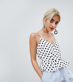 Топ на бретельках в горошек River Island Petite - Мульти
