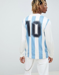 Синий трикотажный футбольный топ adidas Originals Retro Argentina CE2341 - Синий