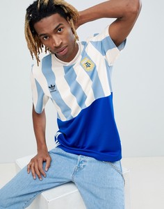 Синий трикотажный футбольный топ adidas Originals Retro Argentina CE3732 - Синий
