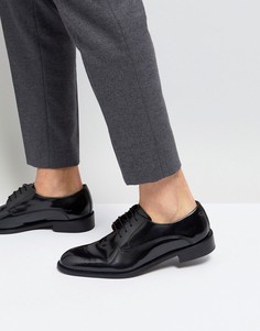 Черные блестящие туфли дерби Base London Rexley - Черный
