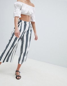 Кюлоты в полоску с рюшами на карманах ASOS DESIGN - Мульти