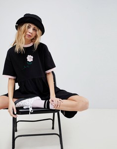 Платье с цветочным принтом Vans X Lazy Oaf - Черный