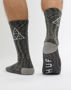 Черные меланжевые носки HUF - Черный