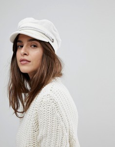 Белая вельветовая шапка Brixton - Белый