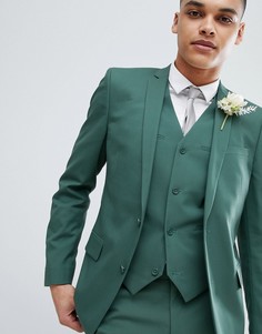 Зеленый узкий пиджак ASOS DESIGN Wedding - Зеленый