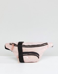 Розовая сумка-кошелек на пояс с блестками Skinnydip - Розовый
