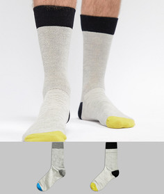 Набор из 2 пар носков с контрастными вставками на пятке Selected Homme - Мульти