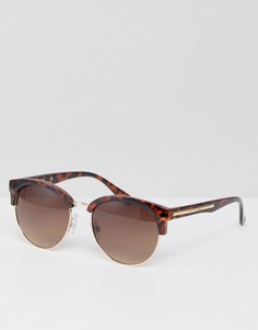 Солнцезащитные очки в стиле ретро River Island - Коричневый