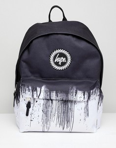 Черный рюкзак с принтом стекающих капель краски Hype - Черный