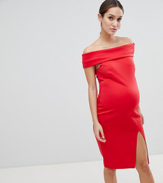 Платье-футляр с разрезом Flounce London Maternity - Красный