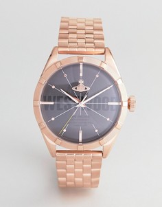 Розово-золотистые часы-браслет Vivienne Westwood VV192BKRS Conduit - Золотой