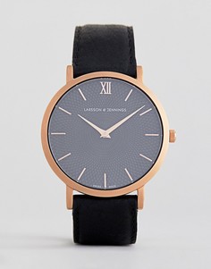 Часы с кожаным ремешком Larsson & Jennings Sloane 40 мм - Черный