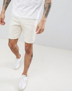 Белые джинсовые шорты Selected Homme - Белый