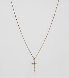 Ожерелье с крестом Reclaimed Vintage эксклюзивно для ASOS - Серебряный