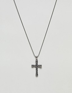 Серебристое ожерелье с крестом Seven London - Серебряный