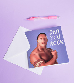 Эксклюзивная открытка на День отца с принтом Dad You Rock Central 23 - Мульти