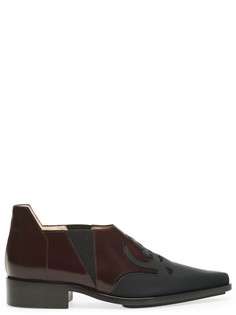 Ботинки из гладкой кожи с контрастным декором Paco Rabanne