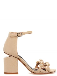 Босоножки из замши на фигурном каблуке Alexander Wang