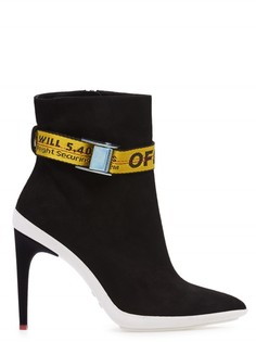 Ботильоны из замши с контрастной подошвой Off White