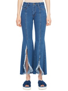 Укороченные джинсы с декором Steve J &; Yoni P