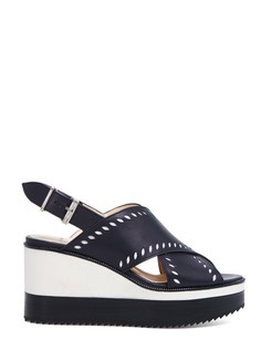 Босоножки на массивной платформе Jil Sander Navy