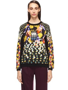 Хлопковый свитшот с контрастным принтом Peter Pilotto
