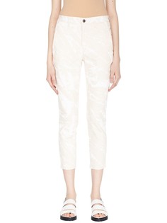 Укороченные джинсы с принтом Helmut Lang