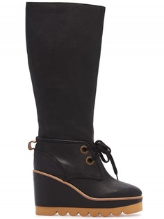 Сапоги из кожи на танкетке SEE BY Chloe