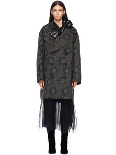 Двубортное пальто с принтом Marc Jacobs